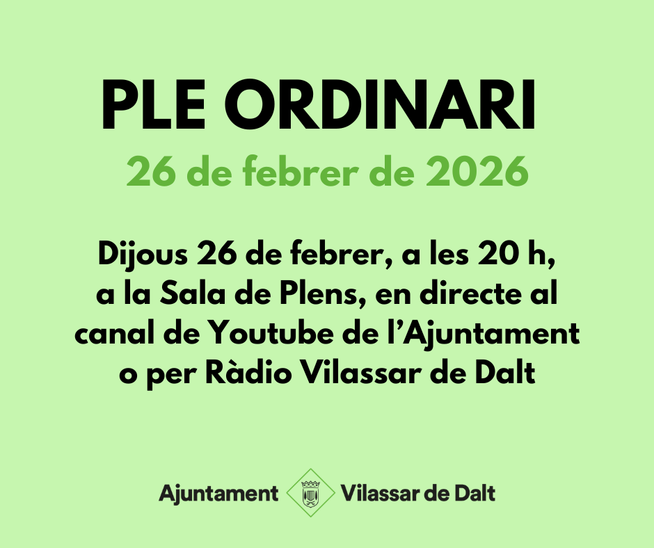 Ple ordinari del mes de febrer