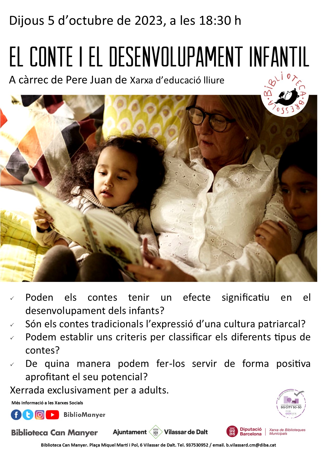 Xerrada d'educació lliure: El conte i el desenvolupament infantil