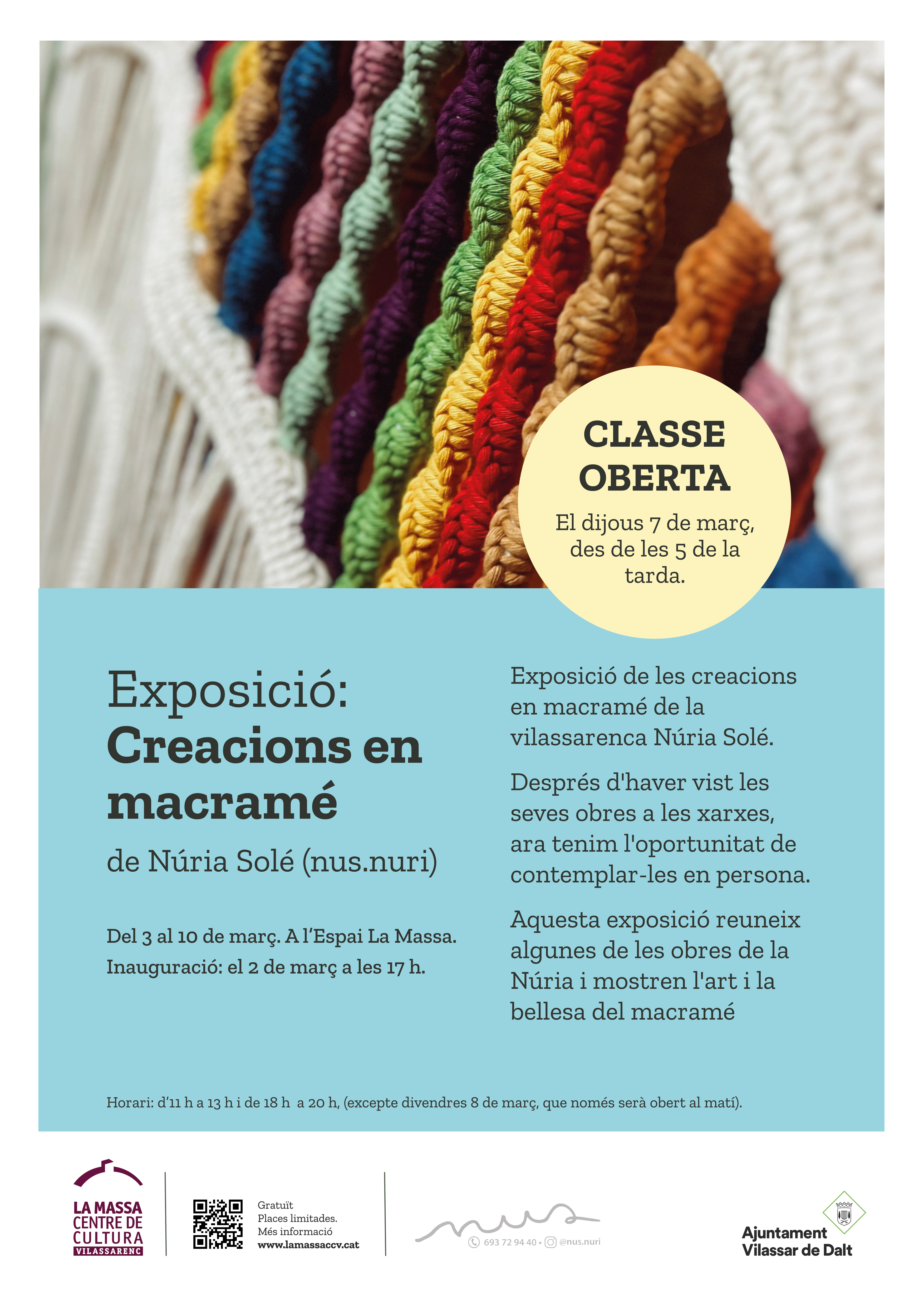 Exposició 'Ceacions en macramé'