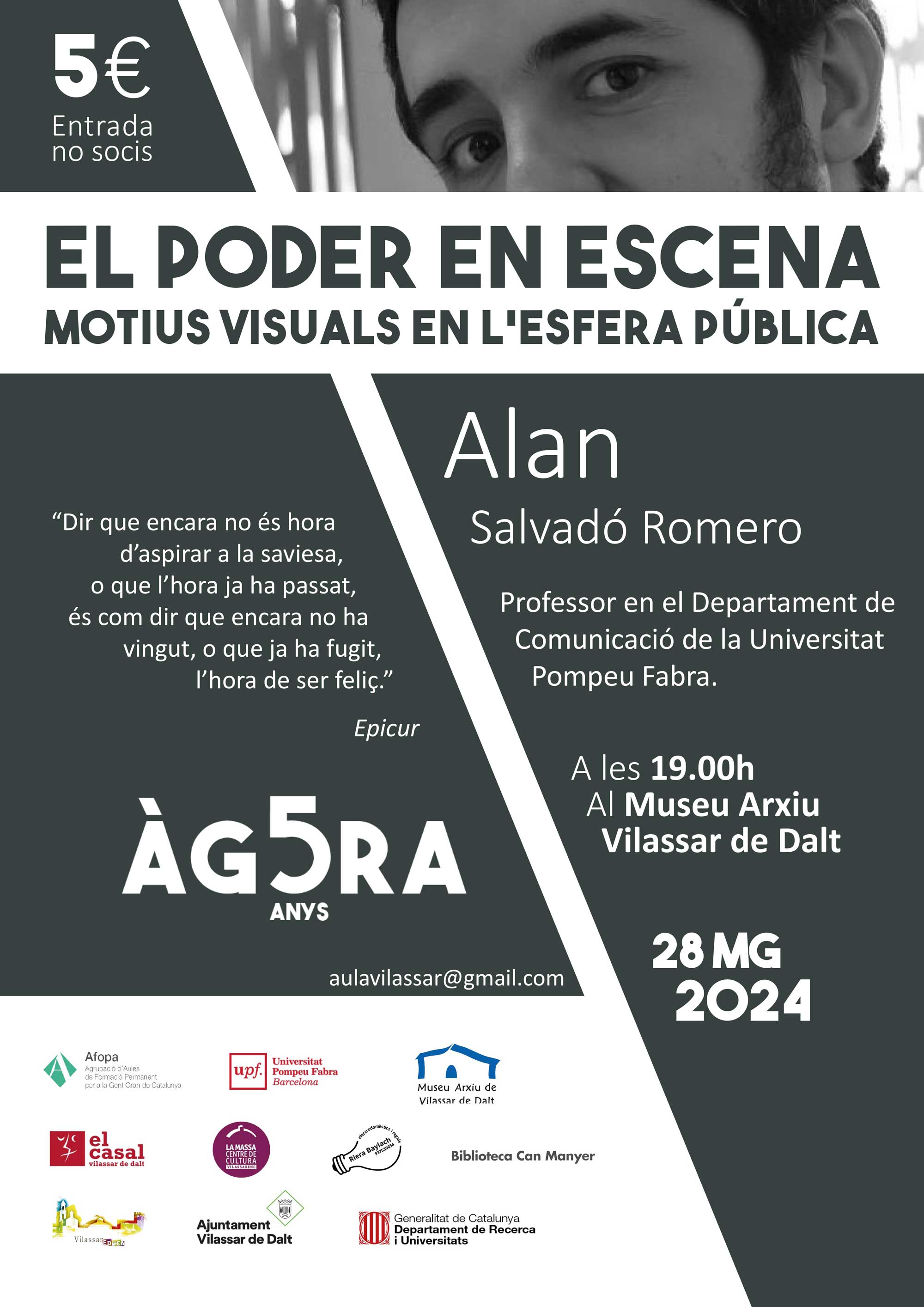 Àgora Vilassar. 'El poder en escena. Motius visuals en l'esfera pública'