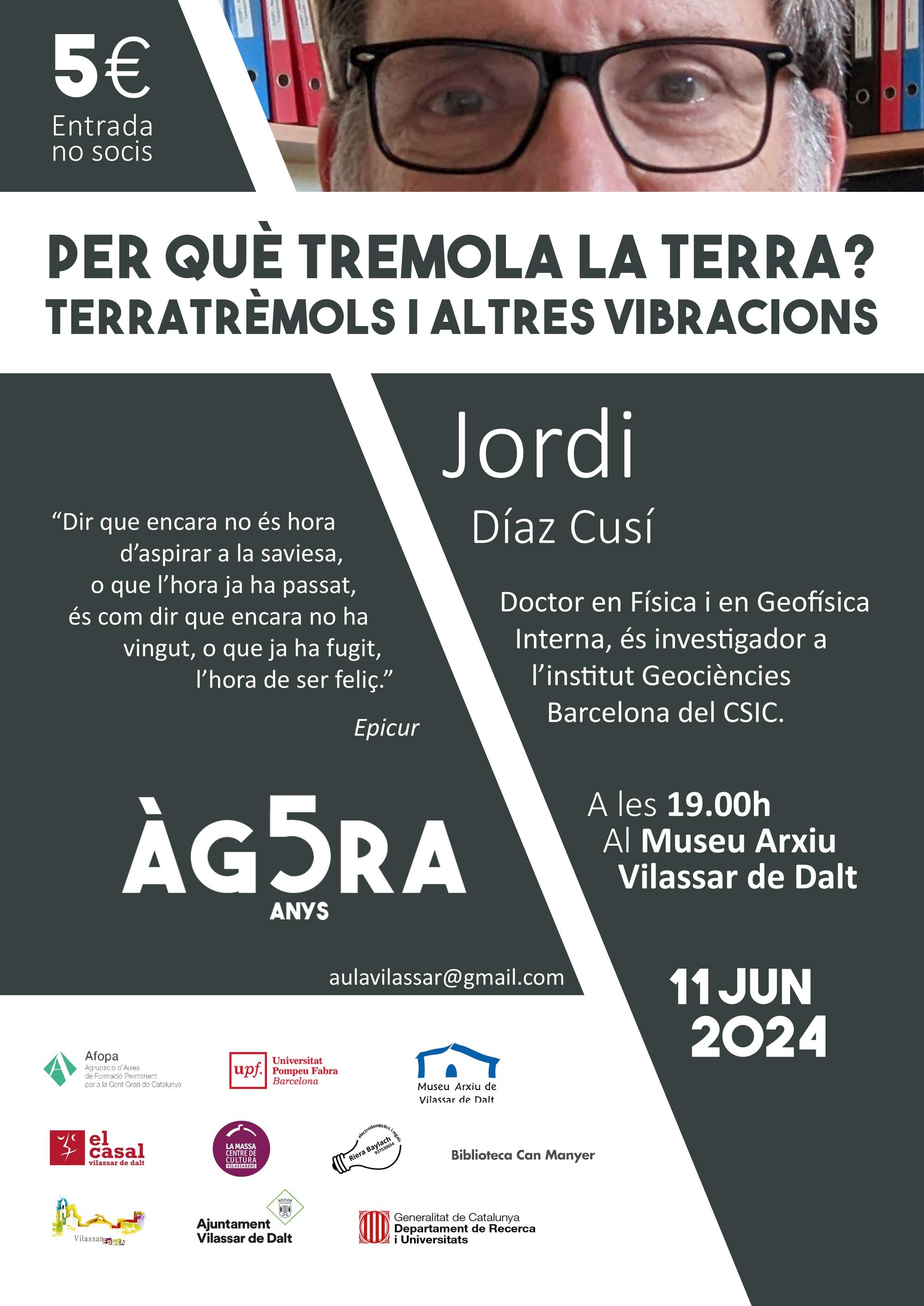 Àgora Vilassar. 'Per què tremola la terra? Terratrèmols i altres vibracions'