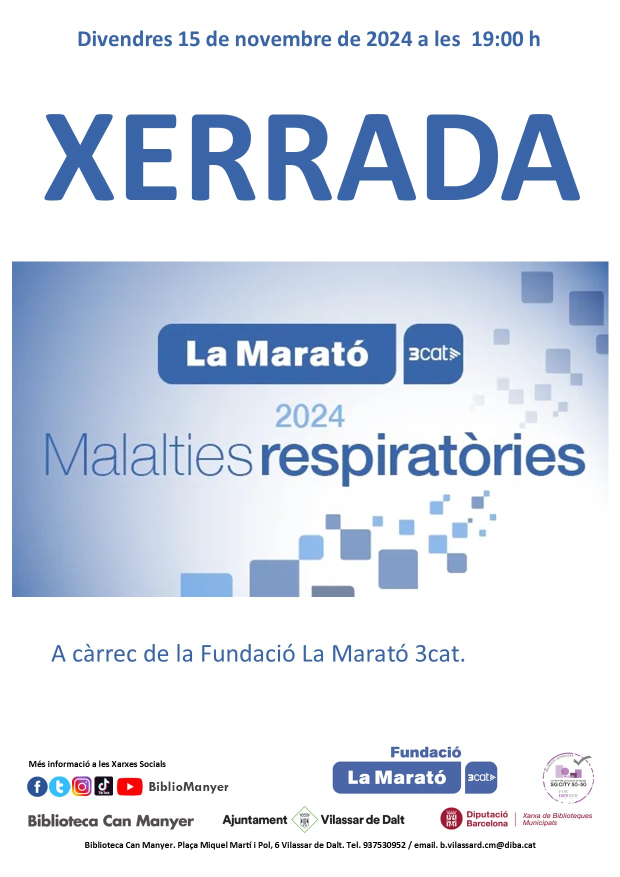 Xerrada La Marató. 'Malalties respiratòries'