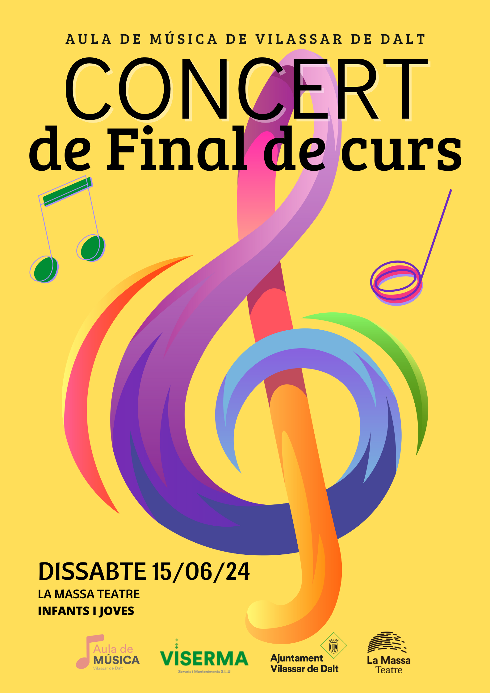 Concert de final de curs de l'Aula de música. Infants i joves