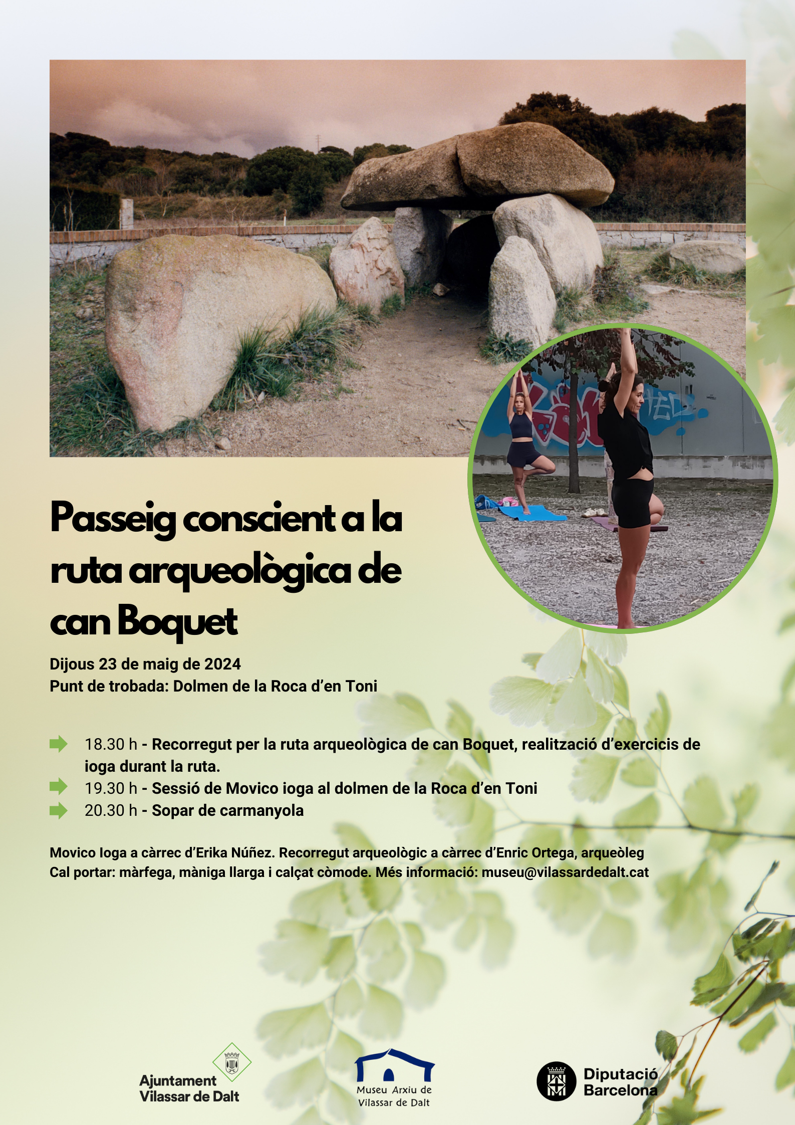 Passeig conscient a la ruta arqueològica de can Boquet