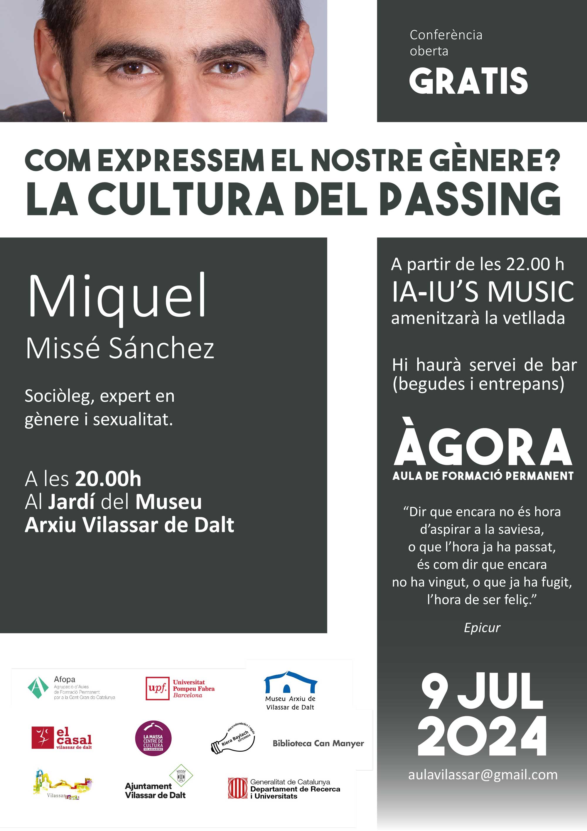 Vetlles d'estiu. Xerrada 'Com expressem el nostre gènere?'