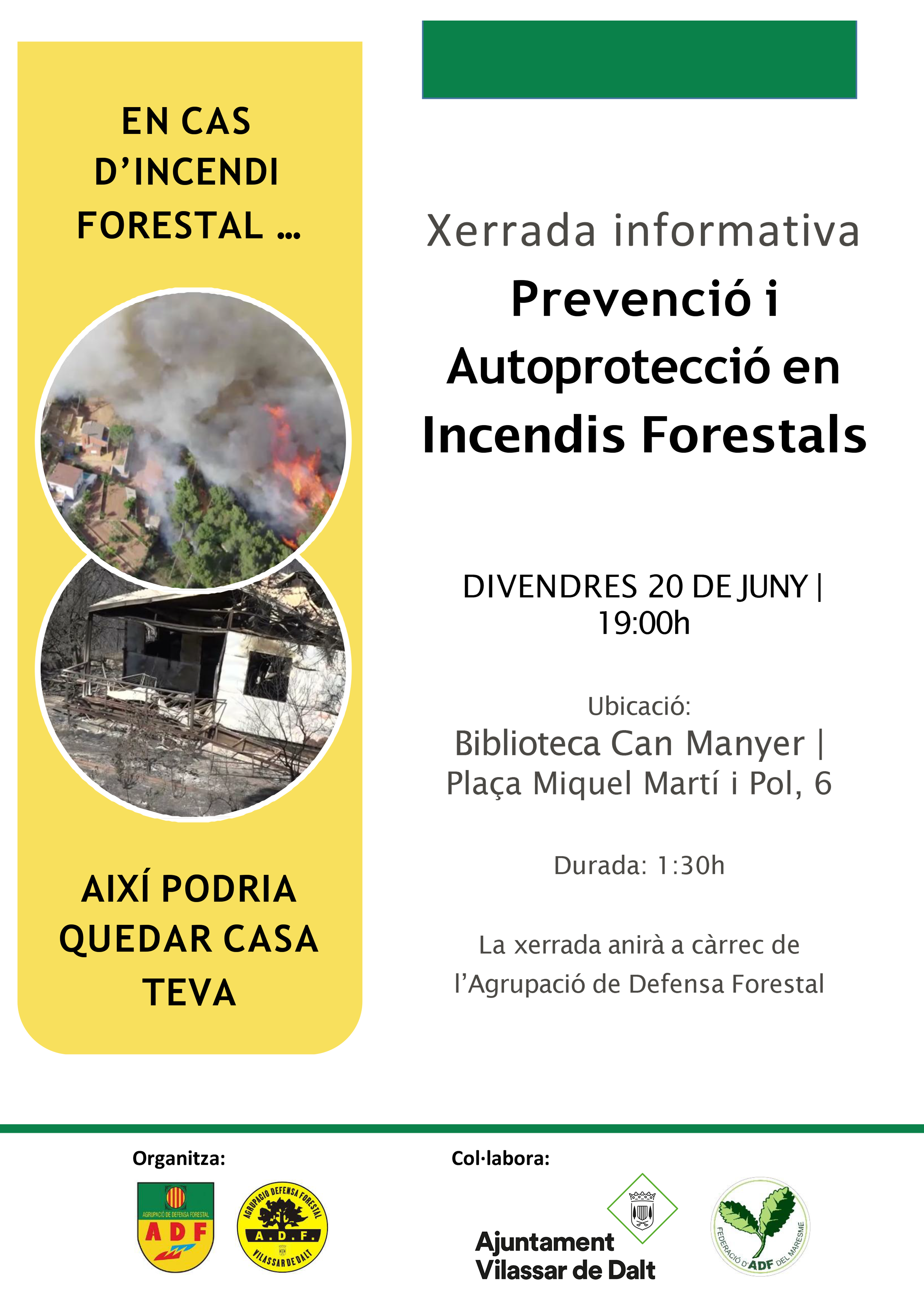 Xerrada informativa 'Prevenció i autoprotecció en incendis forestals'