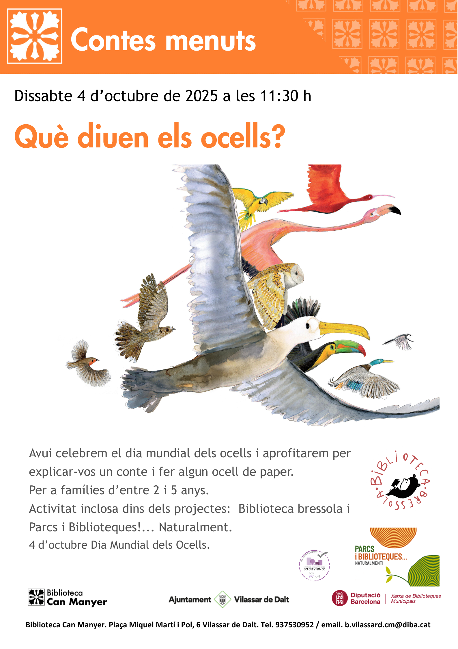 Contes menuts. 'Què diuen els ocells?'
