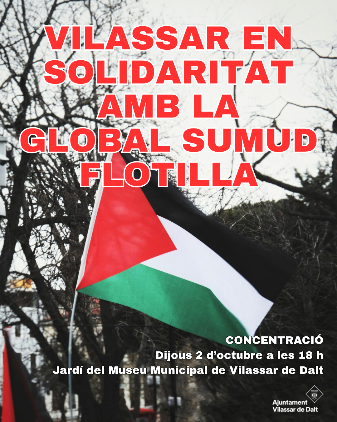 Concentració Vilassar en solidaritat amb la Global Sumud Flotilla