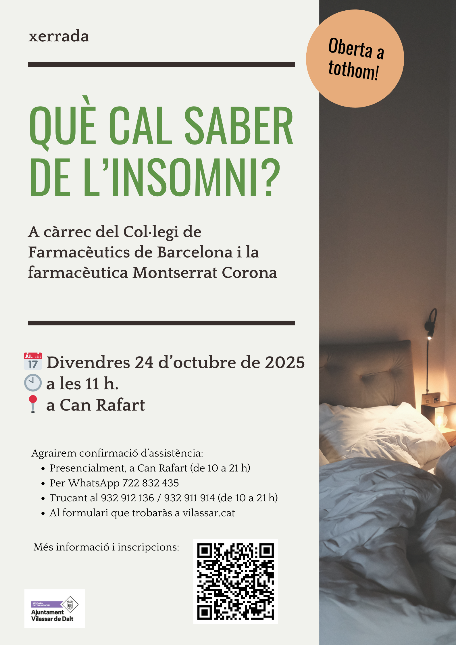 Xerrada 'Què cal saber de l'insomni?'