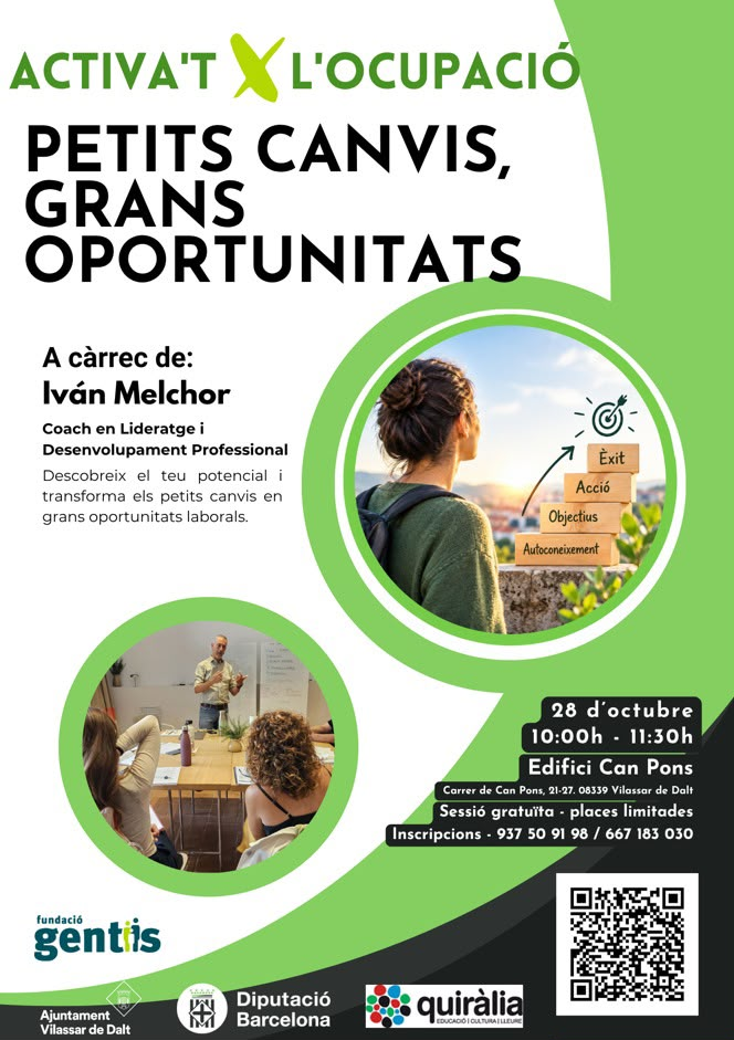 Activa't per l'ocupaci&oacute;: 'Petits canvis, grans oportunitats'