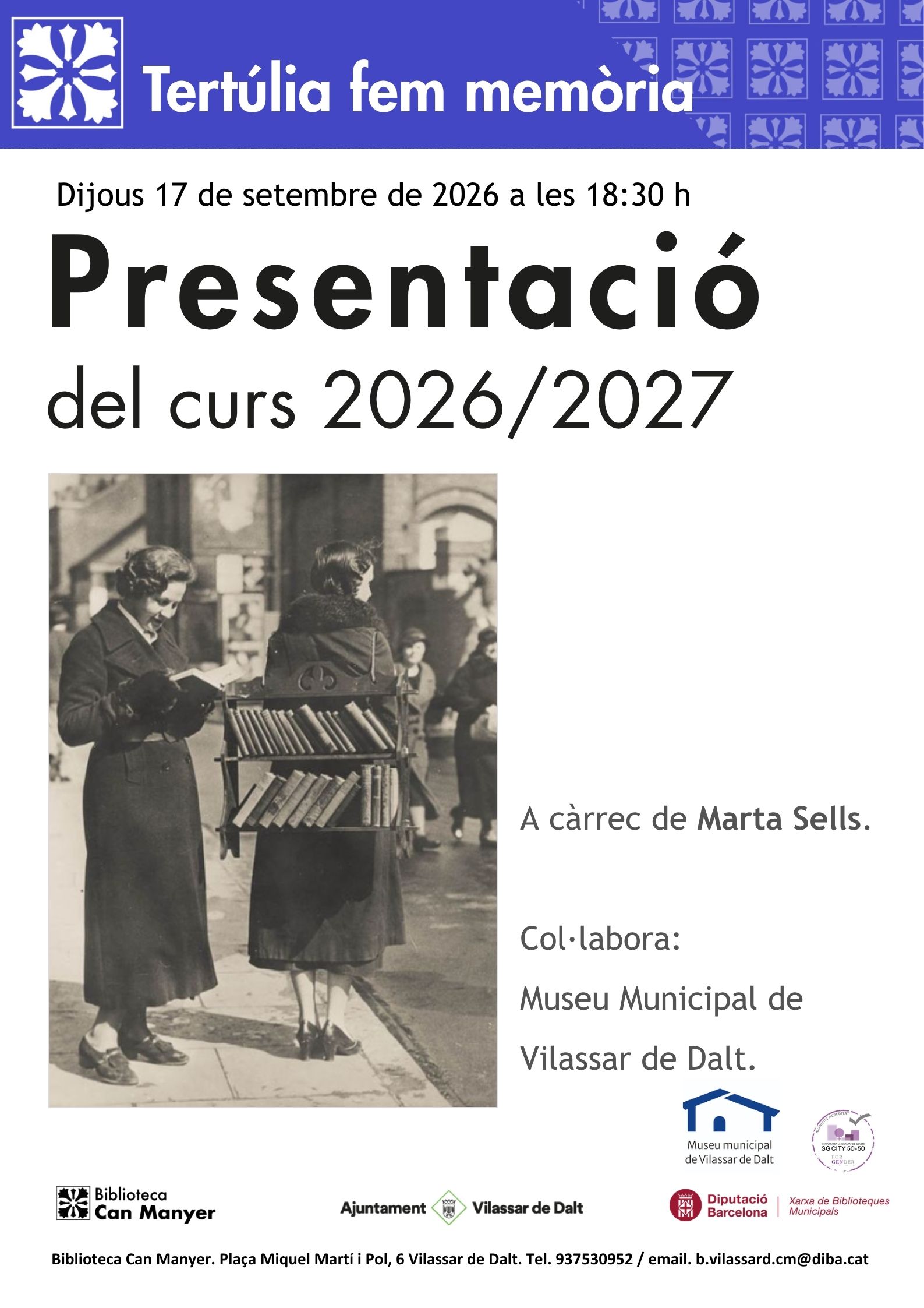 Tert&uacute;lia Fem Mem&ograve;ria. Presentaci&oacute; del curs