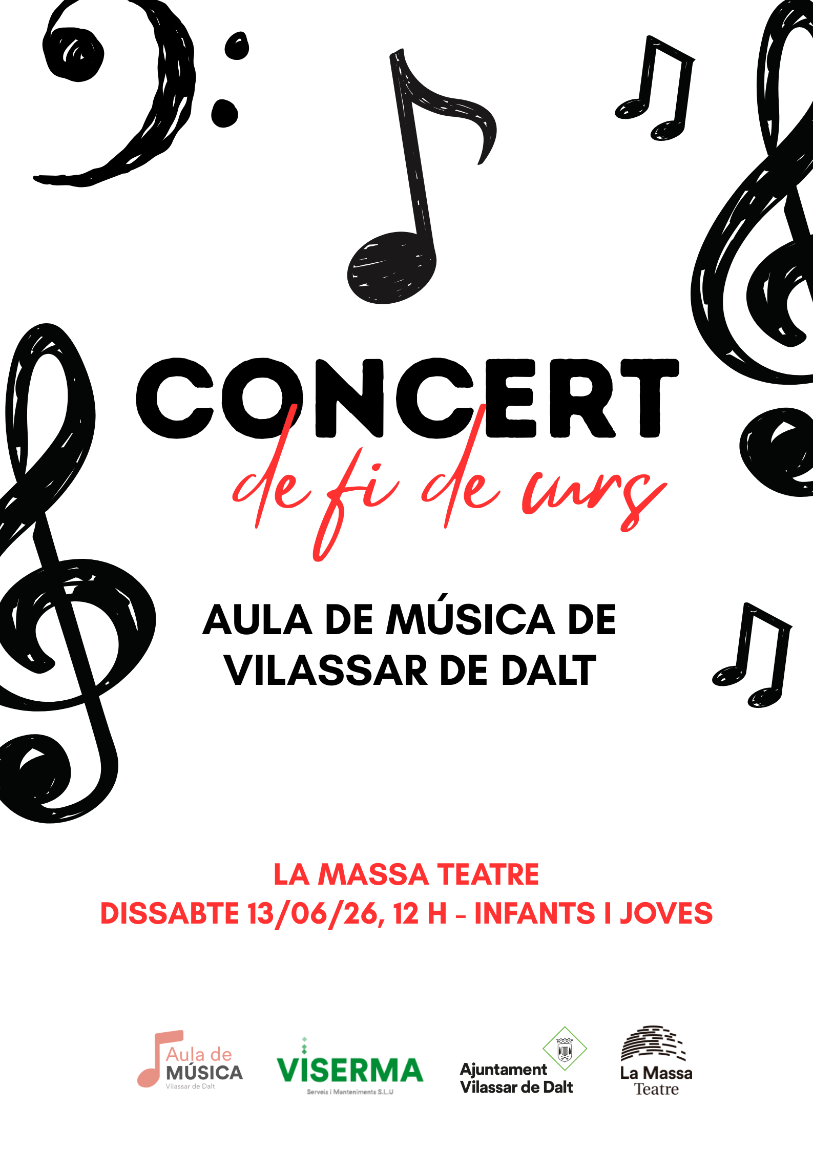 Concert de final de curs d'infants i joves de l'Aula de M&uacute;sica