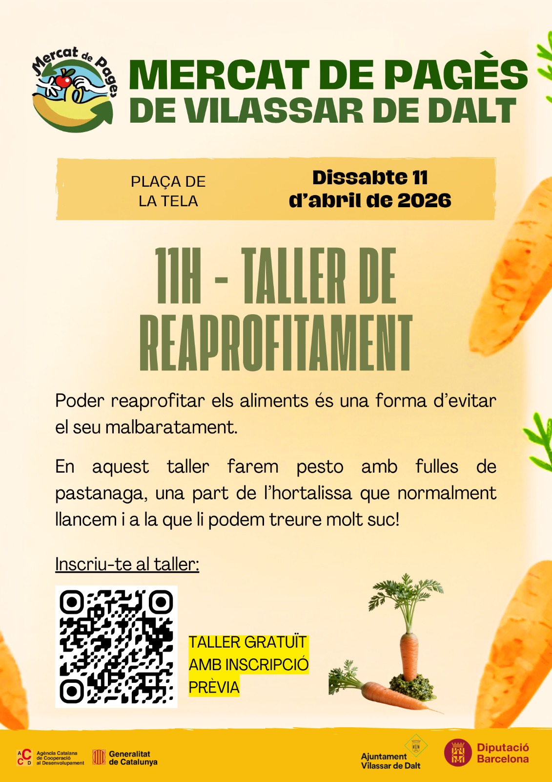 Taller de reaprofitament al Mercat de pag&egrave;s